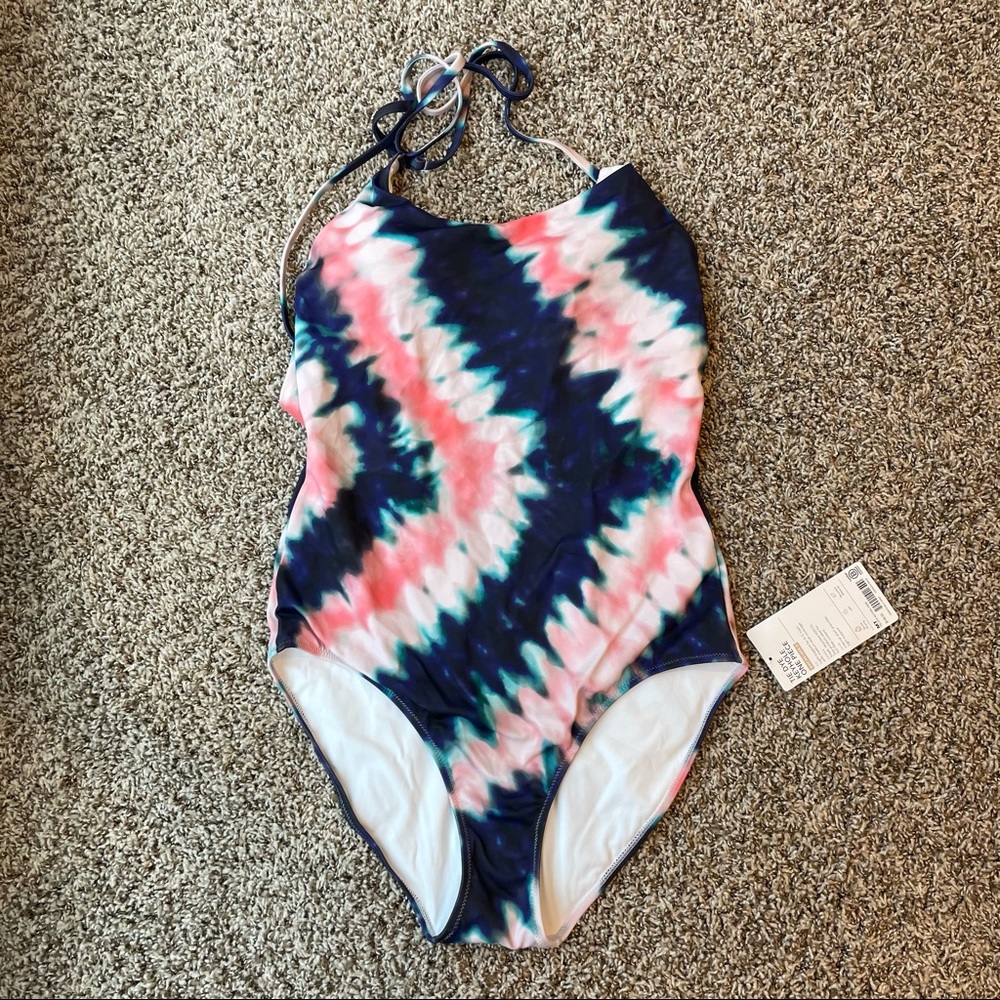 Athleta Tie Dye Keyhole One Piece Swimsuit MT